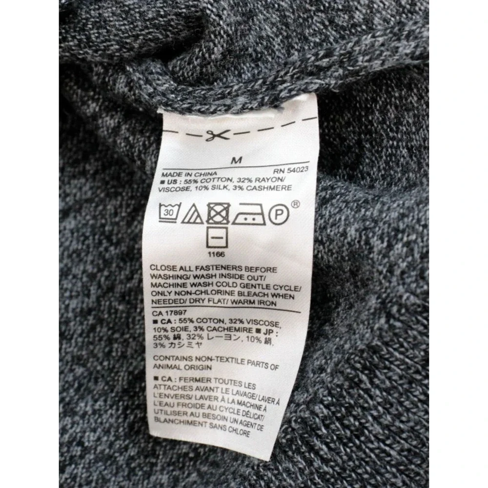 Banana‎ Republic Sweater Men Medium Cotton Cashmere Silk 1/4 Zip Stretch Mock